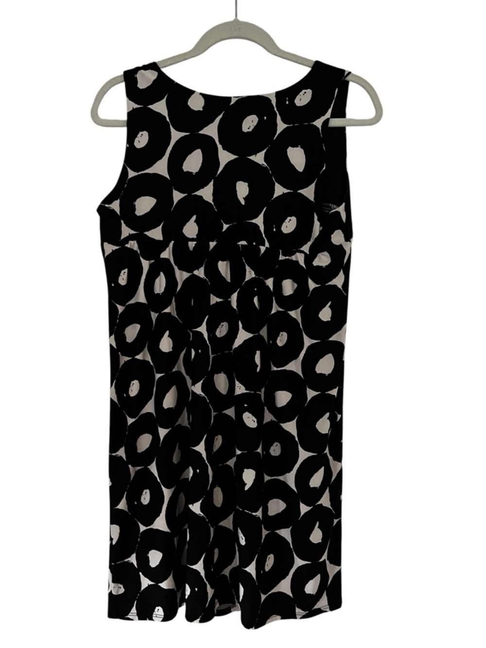 Blush Black & White Sleeveless Circle-Print Women’s Mini Dress - Picture 4 of 4